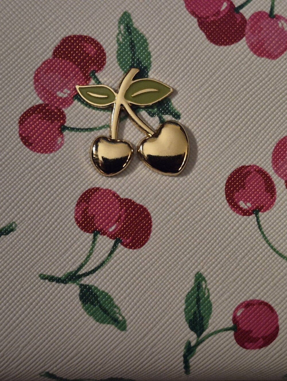 Rockin' Cherries Zip Wallet & Bling Cherry Bag Charm Keychain Set - Picture 4 of 8